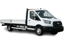 Car Hire Birkenhead - White Ford Transit Dropside Van - Van hire Birkenhead